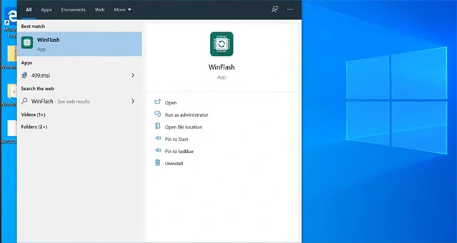 انتخاب winflash برای آپدیت بایوس ایسوس